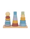 IMAGINOVO - Tour formes empilablesù bois +18 mois 17 pieces 28x20x9 cm