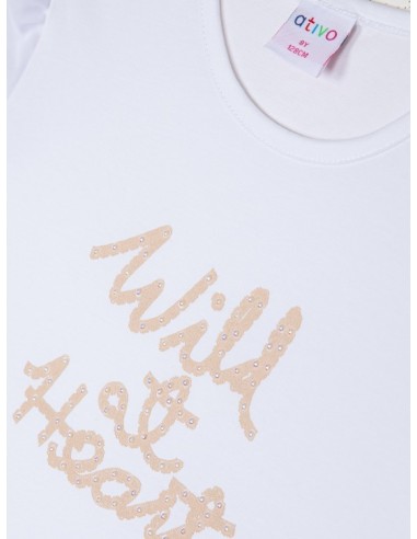 ATIVO - Tee-shirt blanc Wild at Heart 4 - 10 ans pas cher| La Boite de Magie Nice