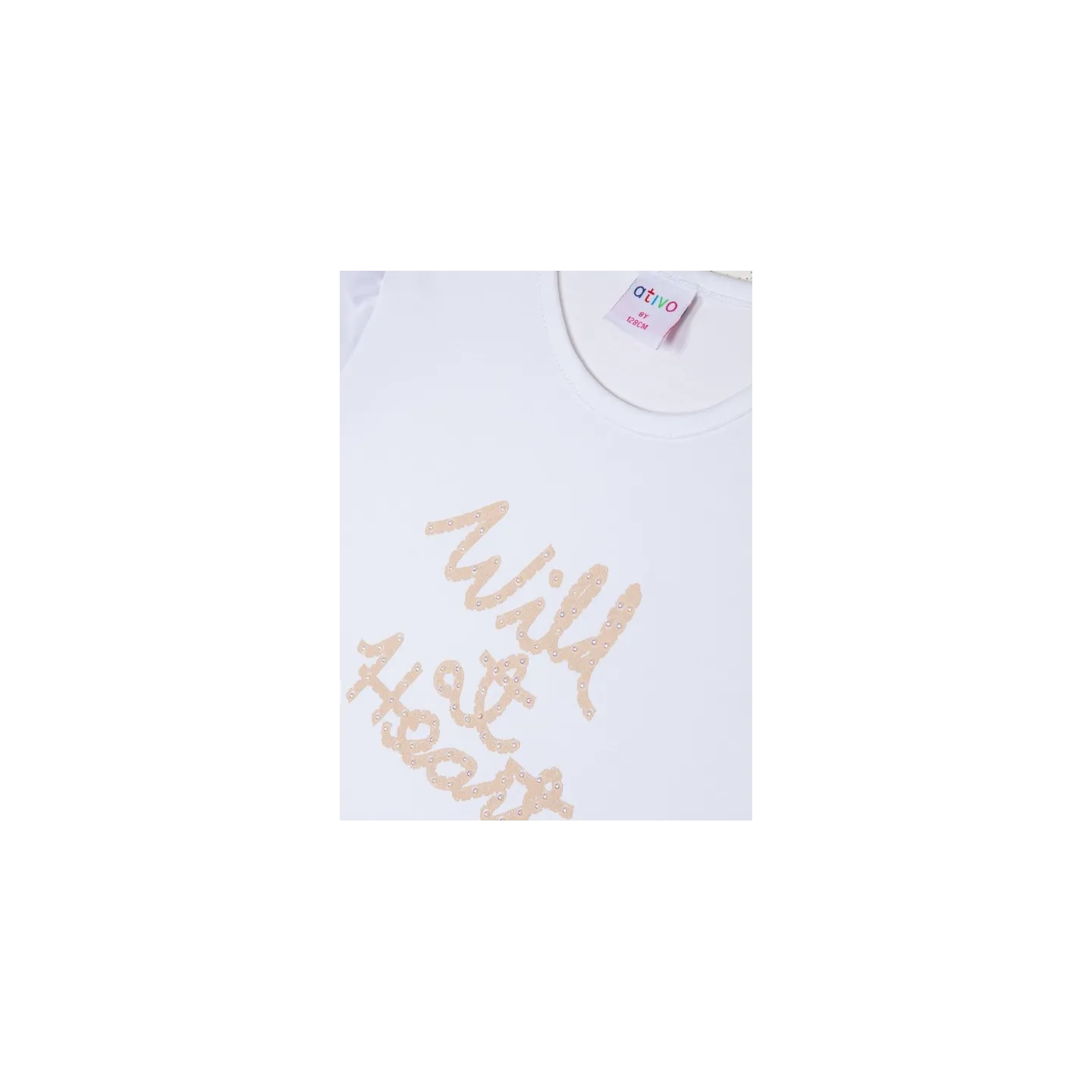 ATIVO - Tee-shirt blanc Wild at Heart 4 - 10 ans pas cher| La Boite de Magie Nice