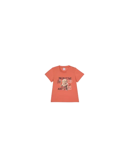 ATIVO - Tee-shirt Primitive art terracotta 6-36 mois pas cher| La Boite de Magie Nice