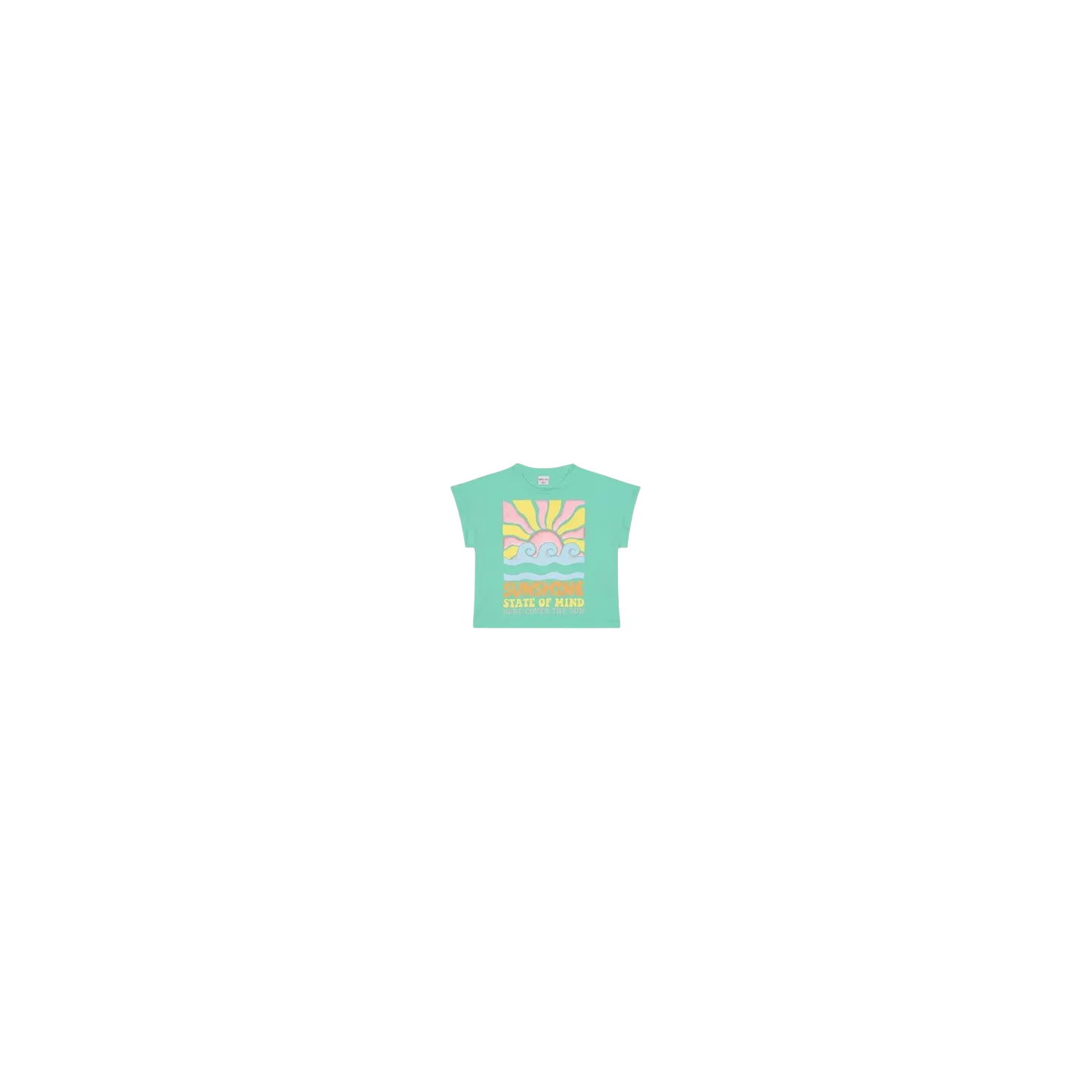 ATIVO - Tee-shirt Sunshine bleu eau 4 - 12 ans