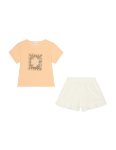 ATIVO - Ensemble short Angel rose peche 4 - 14 ans