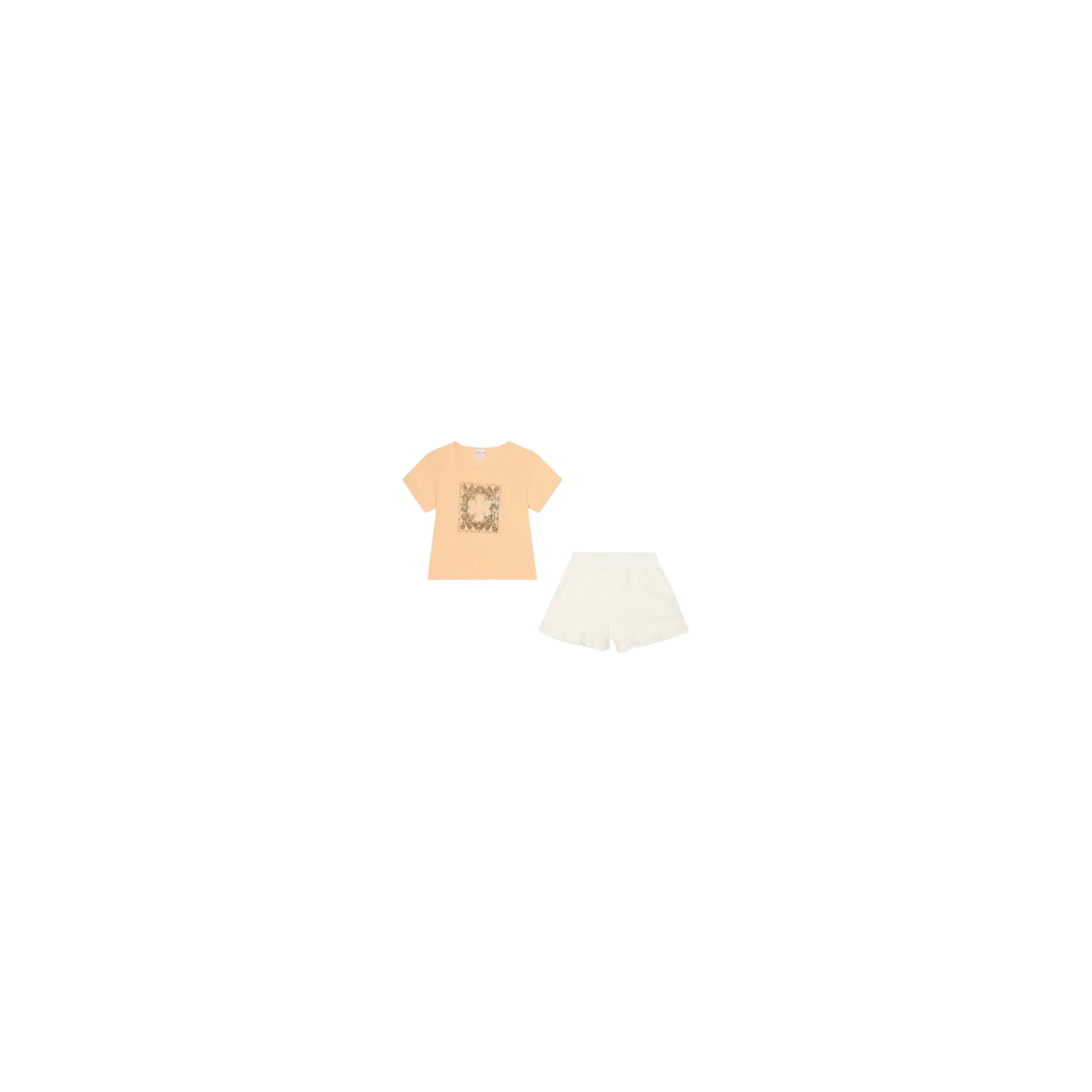 ATIVO - Ensemble short Angel rose peche 4 - 14 ans