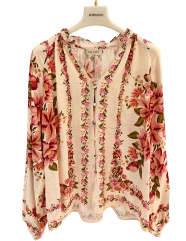 BAHE - Chemise 3086 fleurs imprimé pas cher |La Boite de Magie Nice