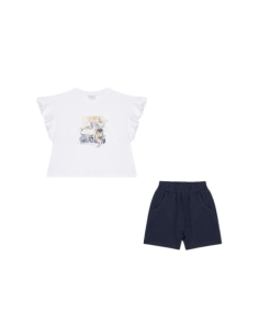 ATIVO - Ensemble Flowers short marine 4 - 14 ans