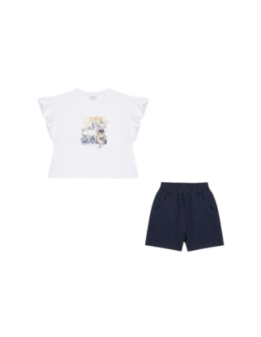 ATIVO - Ensemble Flowers short marine 4 - 14 ans