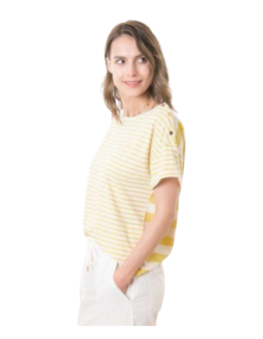 EOM - Mariniere FMACHIC2 fond grège rayé jaune