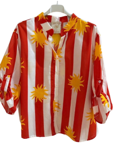 BAHE - Chemise Soleil rayé rouge 2