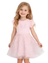 ELENA - Robe papillon rose 4 - 8 ans