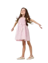 ELENA - Robe trois fleurs rose 2 - 6 ans
