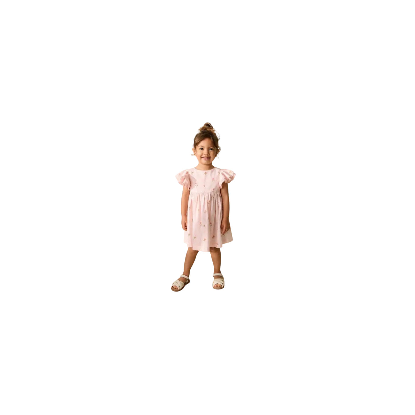 ELENA - Robe Fleurs imprimée rose 2 - 8 ans