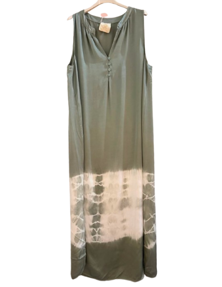 BAHE - Robe April vintage  kaki pas cher| La Boite de Magie Nice