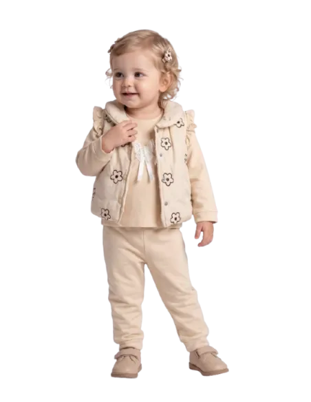 ELENA - Ensemble Fleurs beige pas cher| La Boîte de Magie Nice