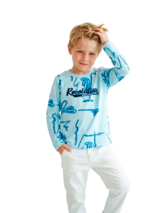 ELENA - Tee-shirt Revolition 2 - 6 ans bleu