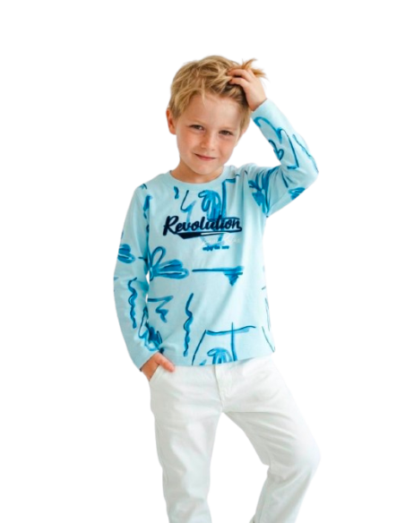 ELENA - Tee-shirt Revolition 2 - 6 ans bleu