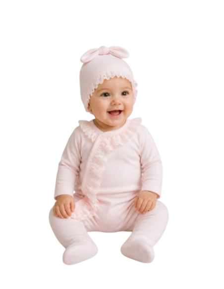 ELENA - Ensemble Combi  3 - 9 mois rose