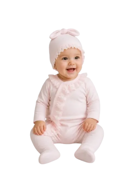 ELENA - Ensemble Combi  3 - 9 mois rose