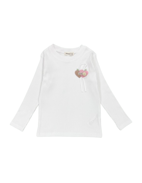 ELENA - Tee-shirt Coeurs Smile blanc  4 - 10 ans pas cher| La Boîte de Magie Nice
