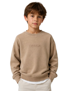 ELENA - Sweat Design camel 6 - 14 ans