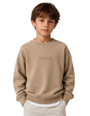 ELENA - Sweat Design camel 6 - 14 ans