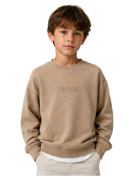 ELENA - Sweat Design camel 6 - 14 ans