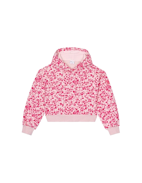 ATIVO - Sweat à Capuche Fleuri Rose 4 - 12 ans pas cher| La Boîte de Magie Nice