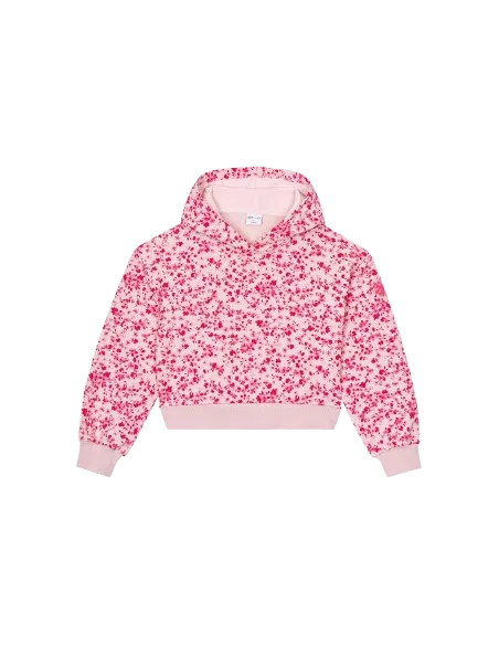 ATIVO - Sweat à Capuche Fleuri Rose 4 - 12 ans pas cher| La Boîte de Magie Nice