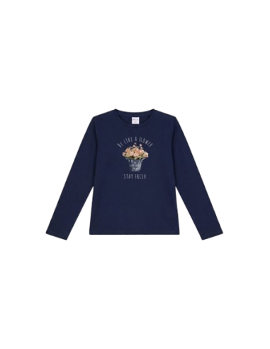 ATIVO - T-shirt Flower Fresh marine 4-12 ans