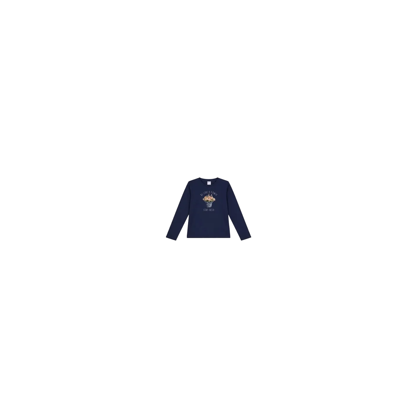ATIVO - T-shirt Flower Fresh marine 4-12 ans
