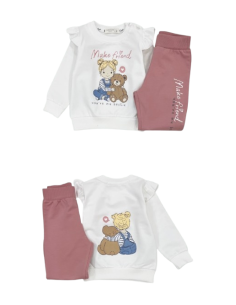 ELENA - Ensemble Make Friend blanc et rose poudré 1 - 4 ans 2