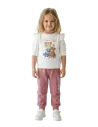 ELENA - Ensemble Make Friend blanc et rose poudré 1 - 4 ans