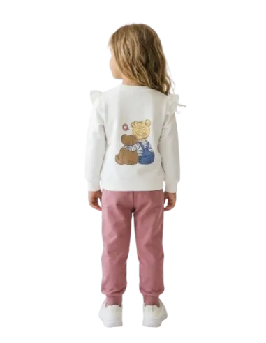 ELENA - Ensemble Make Friend blanc et rose poudré 1 - 4 ans pas cher| La Boîte de Magie Nice