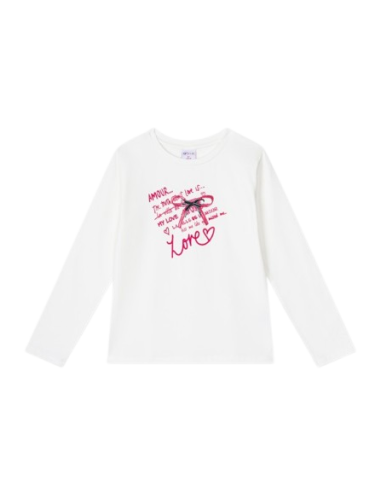 ATIVO - Tee-shirt Love blanc 4 -14 ans