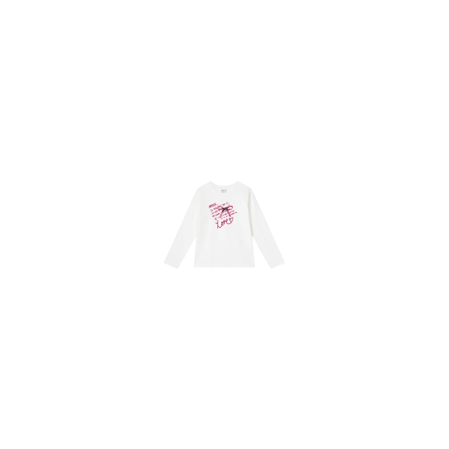 ATIVO - Tee-shirt Love blanc 4 -14 ans