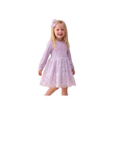 ELENA - Robe Good things violet 3- 6 ans