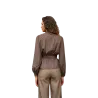 BAHE - Chemise ceinture carreaux marron pas cher| La Boîte de Magie Nice