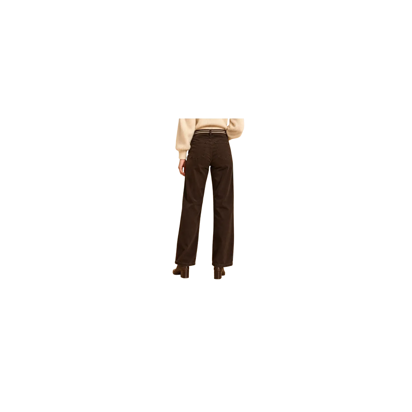 BAHE - Pantalon Wide Leg H8072  choco