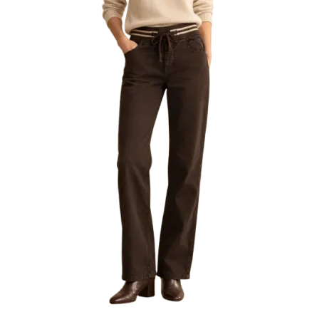 BAHE - Pantalon Wide Leg H8072  choco