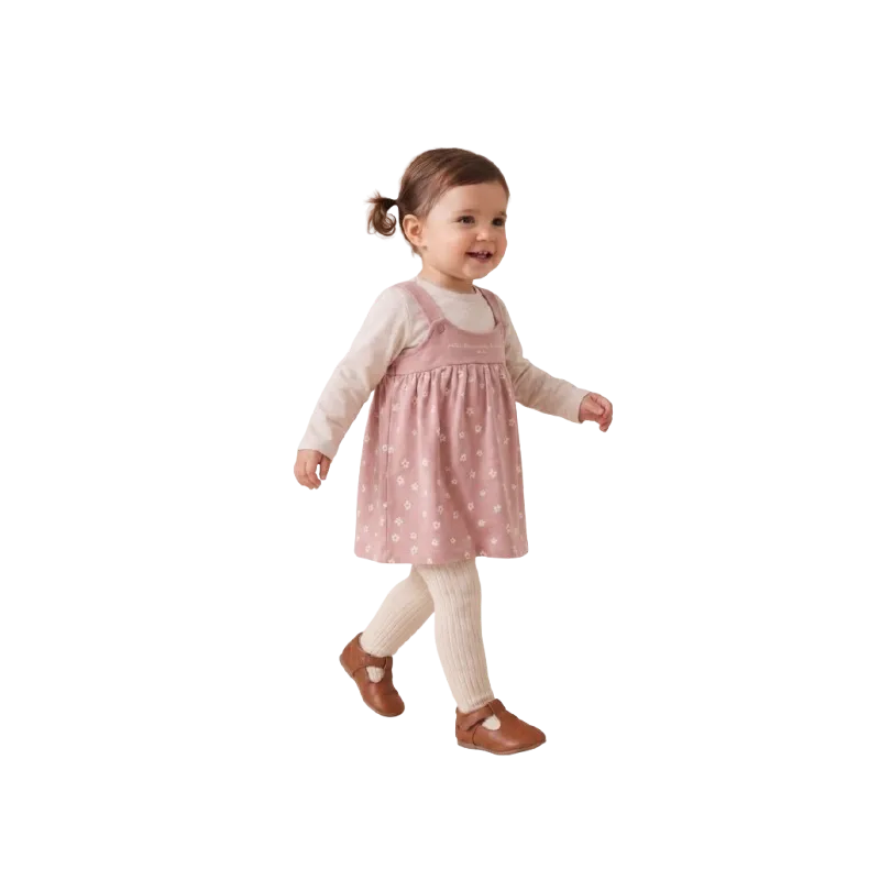 TDM - Ensemble  Efleur Robe et Tee shirt Rose 6 -24 mois pas cher| La Boîte de Magie Nice