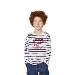 TDM - Marinière  Miguel manches longues marine 100% coton 3 - 12 ans