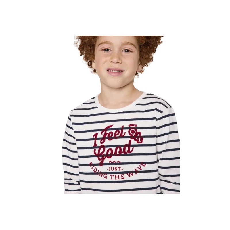 TDM - Marinière  Miguel manches longues marine 100% coton 3 - 12 ans pas cher| La Boîte de Magie Nice