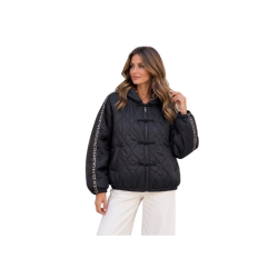 BAHE - Veste  Matelassée à Capuche & Détails Léopard