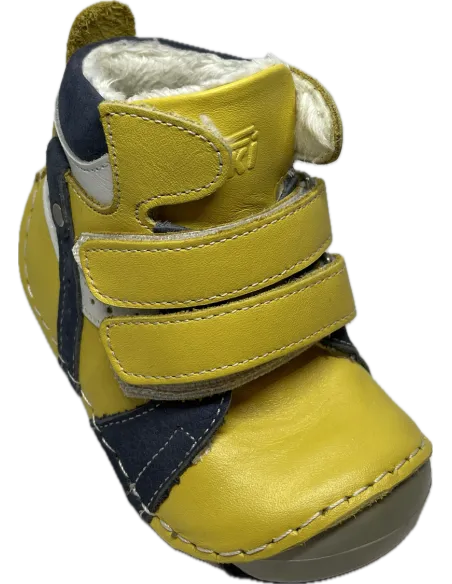 Bottines bébé Puffy Ponki Draeydo Jaune