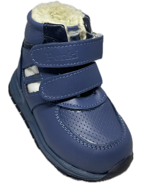 PONKI - Bottines Bébé Mixte Ponki Sneakers Bleu pas cher | LaBoiteDeMagie