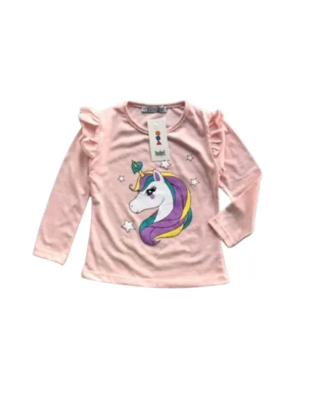 ELENA - Tee-shirt Licorne rose