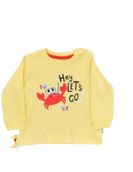 ELENA - Tee-shirt à manches longues Hey Let's go jaune