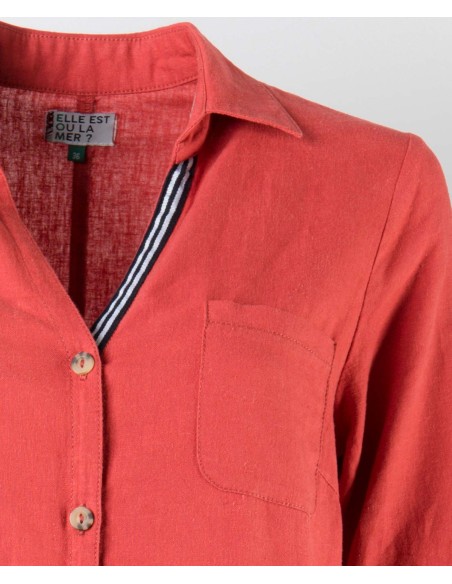 EOM - Robe PYLOBE rouge terracotta