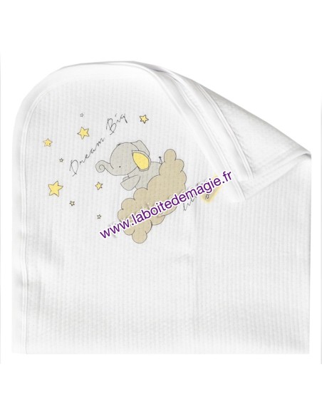 PRESTIGE - Couverture bébé Dream big blanc