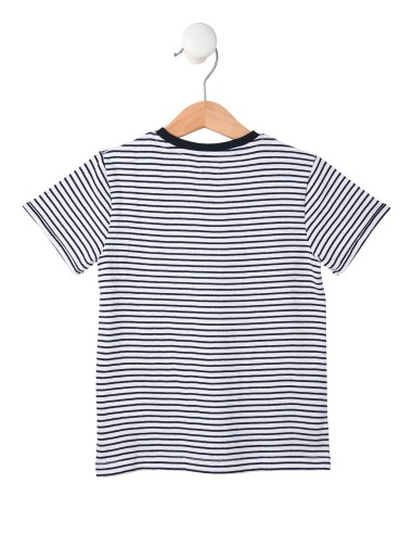 Elle est où la mer - Tee-shirt AGRILO rayé indigo pas cher| La Boite de Magie