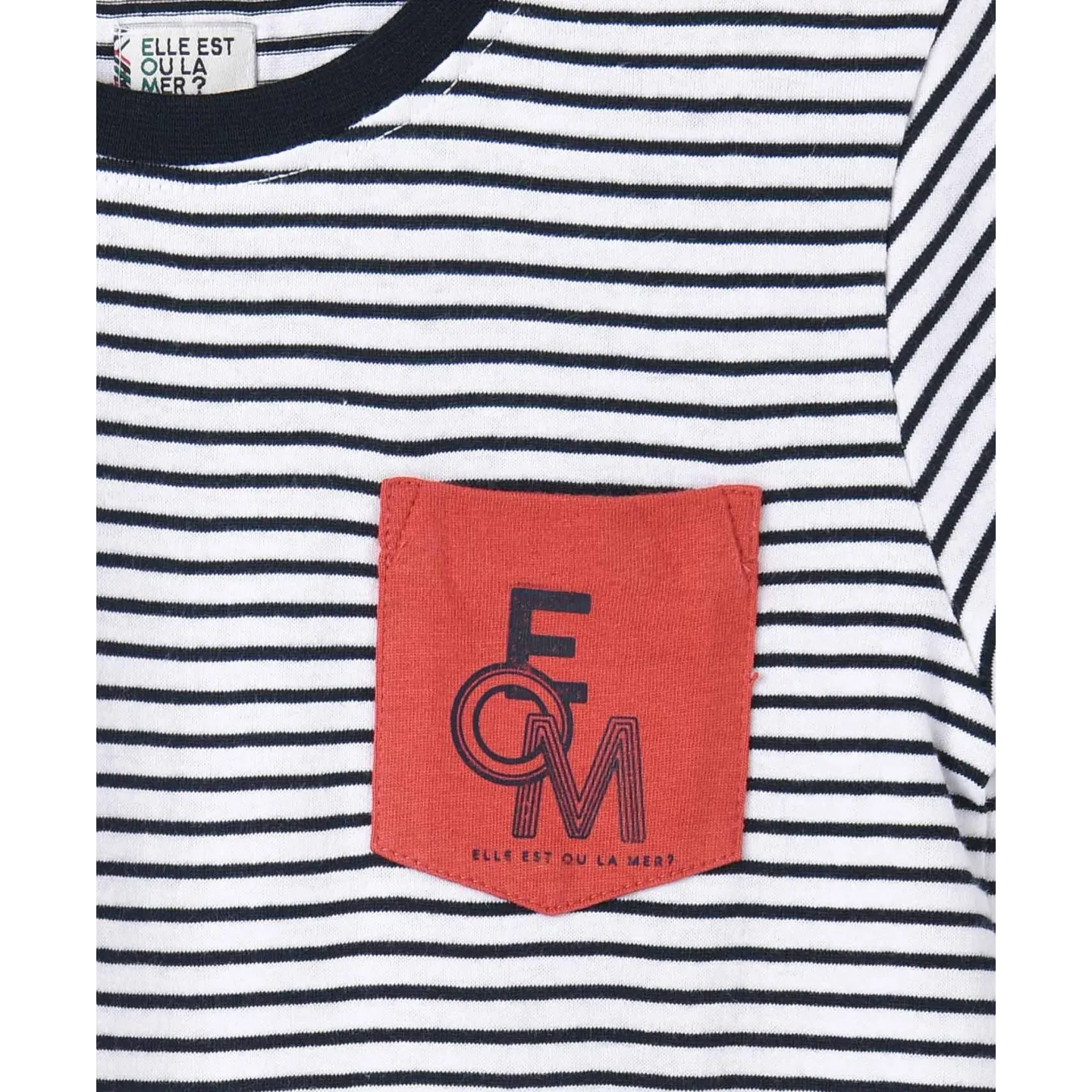 EOM - Tee-shirt AGRILO rayé indigo
